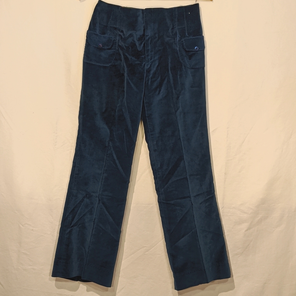 Vintage blue velvet crush 70's SIR For Her pants